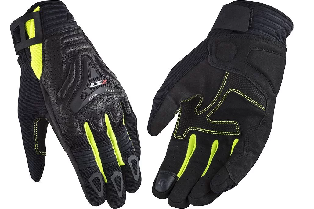 LS2 ALL TERRAIN LADY GLOVES BLACK HI-VIS YELLOW