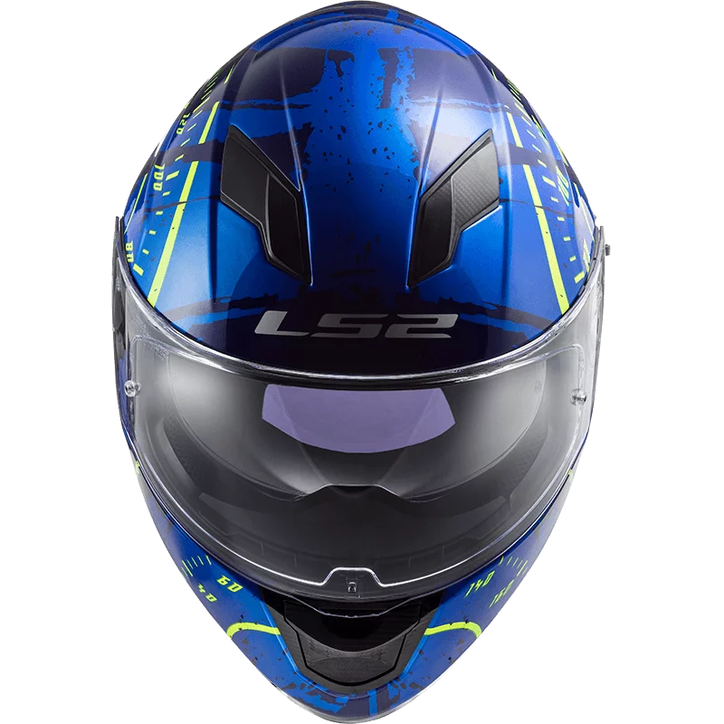 LS2 FF320 STREAM EVO TACHO BLUE HI-VIS YELLOW