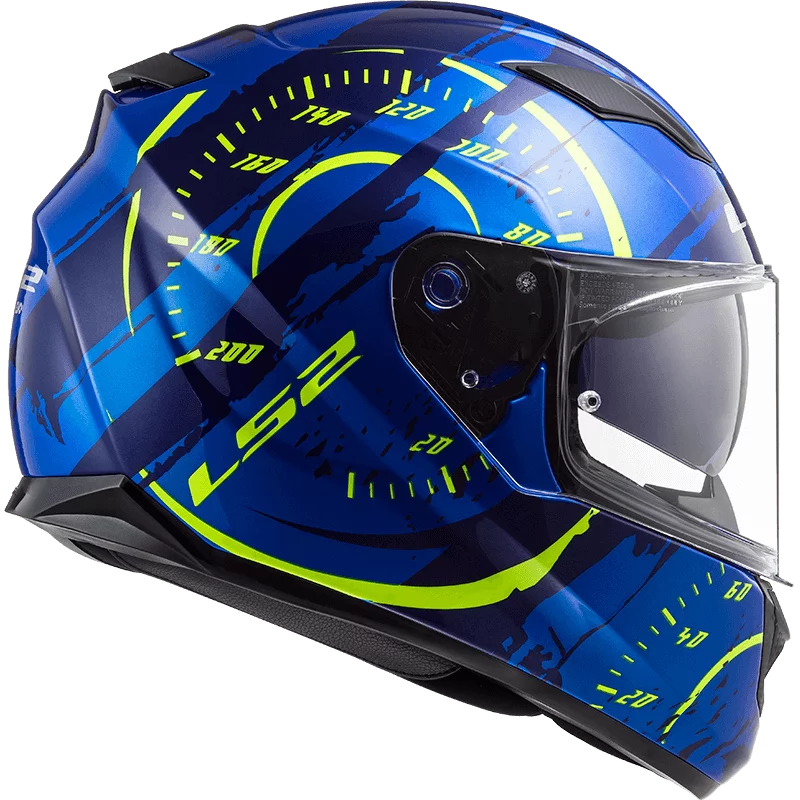 LS2 FF320 STREAM EVO TACHO BLUE HI-VIS YELLOW