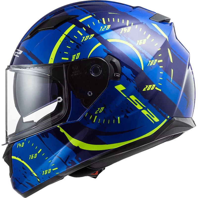 LS2 FF320 STREAM EVO TACHO BLUE HI-VIS YELLOW