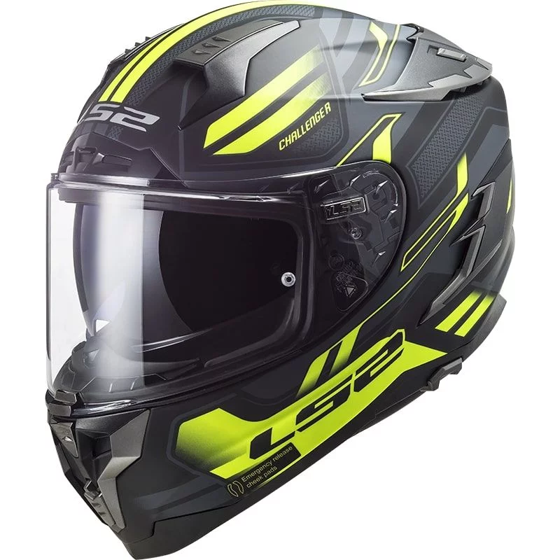 LS2 FF327 CHALLENGER SPIN MATT COBALT HI-VIS YELLOW