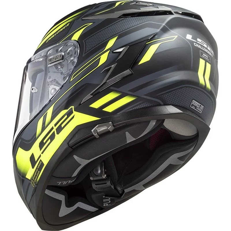 LS2 FF327 CHALLENGER SPIN MATT COBALT HI-VIS YELLOW