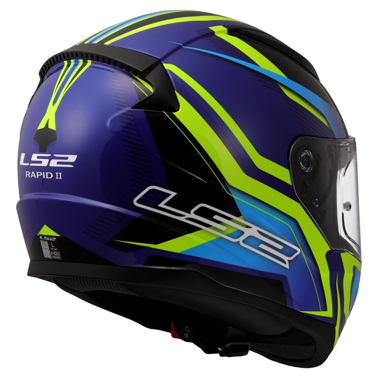 LS2 FF353 RAPID 2 FLITZ HI-VIZ YELLOW BLUE