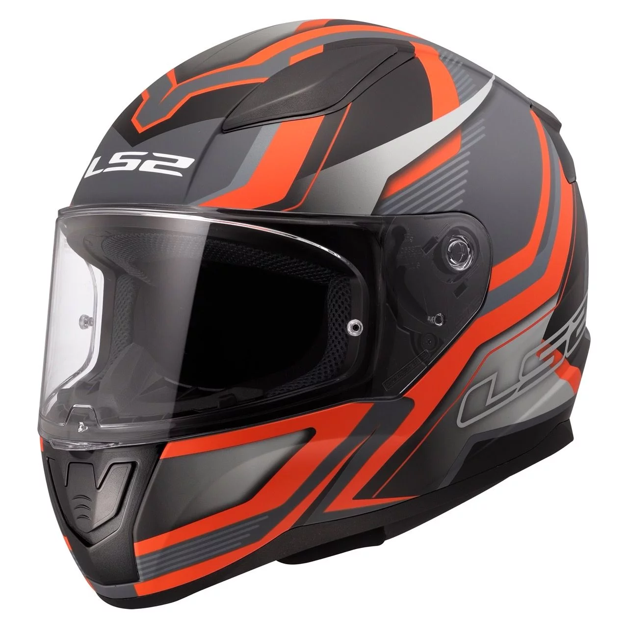 LS2 FF353 RAPID 2 FLITZ MATT ORANGE GREY