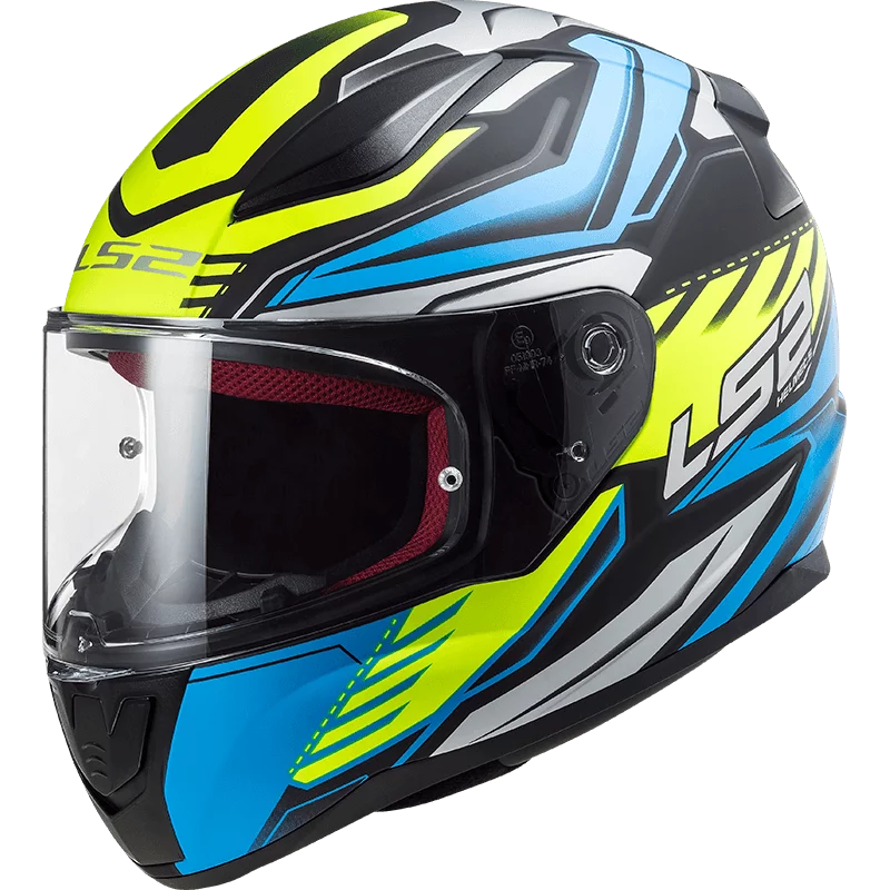 LS2 FF353 RAPID GALE MATT BLACK BLUE YELLOW