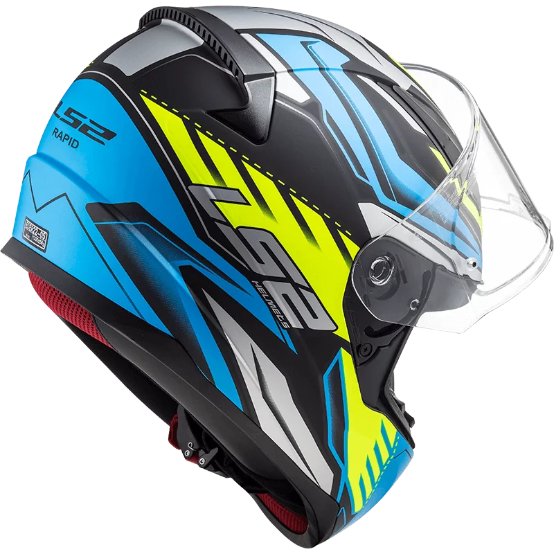 LS2 FF353 RAPID GALE MATT BLACK BLUE YELLOW