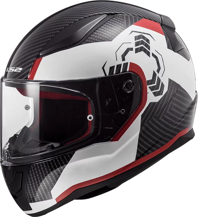 LS2 FF353 RAPID GHOST WHITE BLACK RED