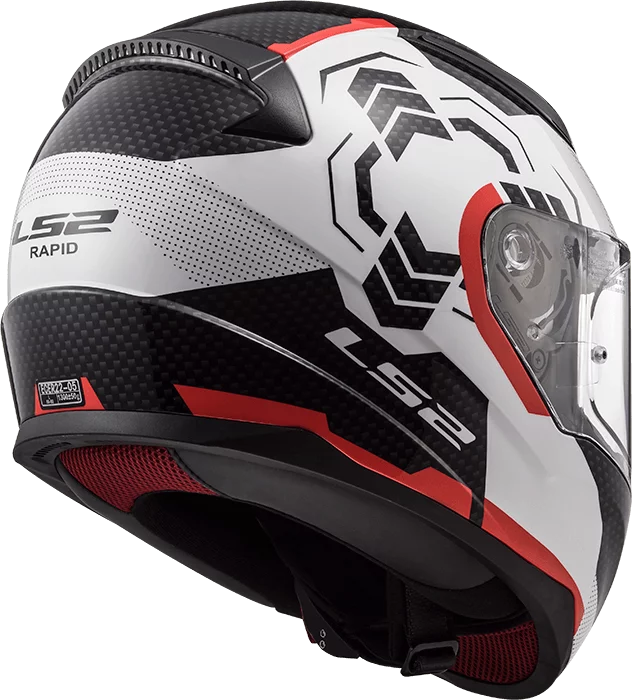 LS2 FF353 RAPID GHOST WHITE BLACK RED