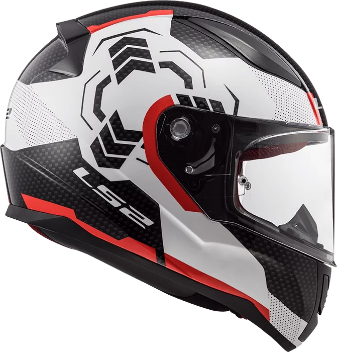 LS2 FF353 RAPID GHOST WHITE BLACK RED