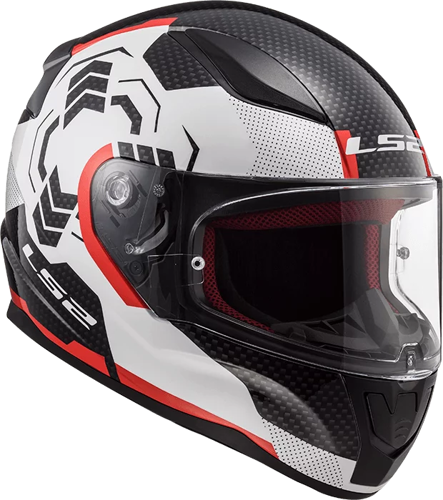 LS2 FF353 RAPID GHOST WHITE BLACK RED