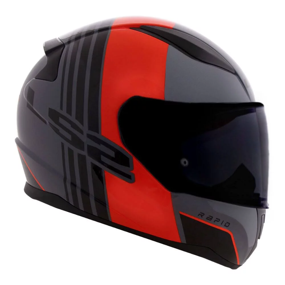 LS2 FF353 RAPID MULTIPLY MATT GREY BLACK RED