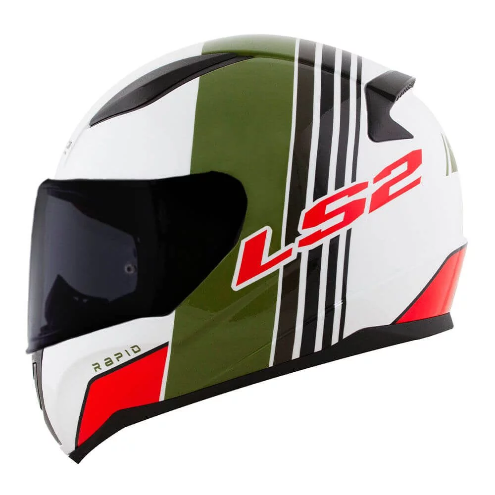 LS2 FF353 RAPID MULTIPLY WHITE GREEN RED