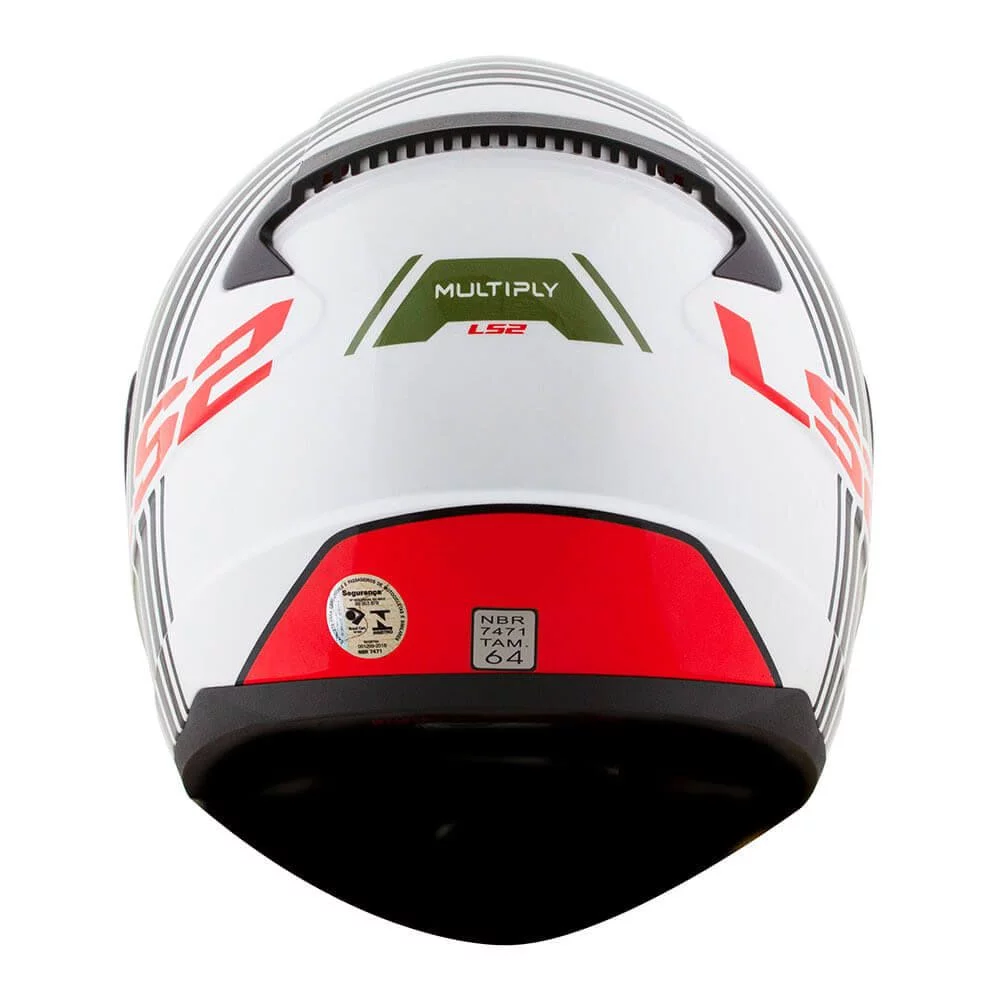 LS2 FF353 RAPID MULTIPLY WHITE GREEN RED