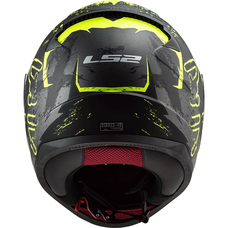LS2 FF353 RAPID NAUGHTY MATT BLACK HI-VIS YELLOW