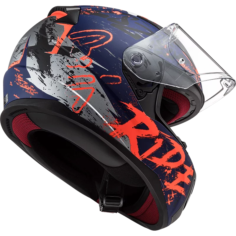 LS2 FF353 RAPID NAUGHTY MATT BLUE FLUO ORANGE
