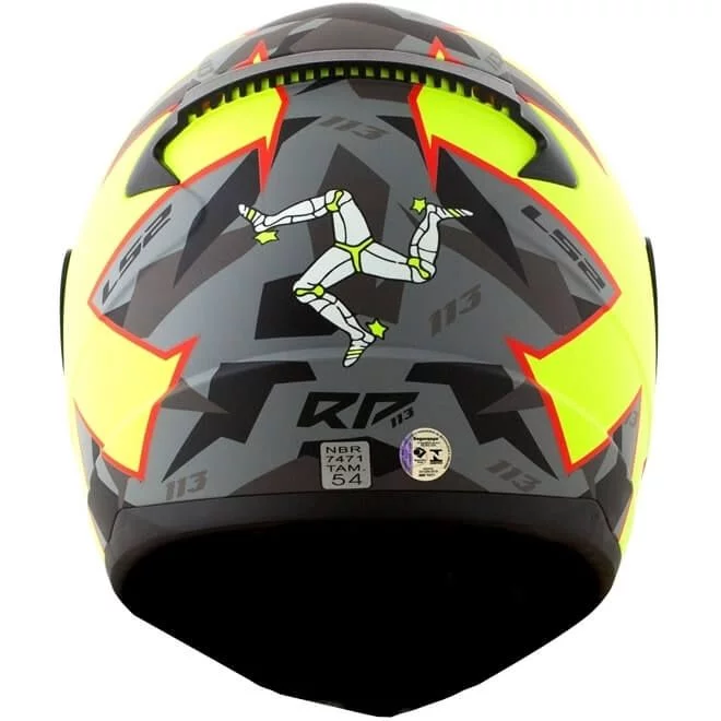 LS2 FF353 RAPID PASCHOALIN MATTE GREY/ HI-VIS YELLOW