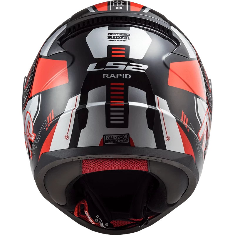 LS2 FF353 RAPID STRATUS GLOSS BLACK RED SILVER