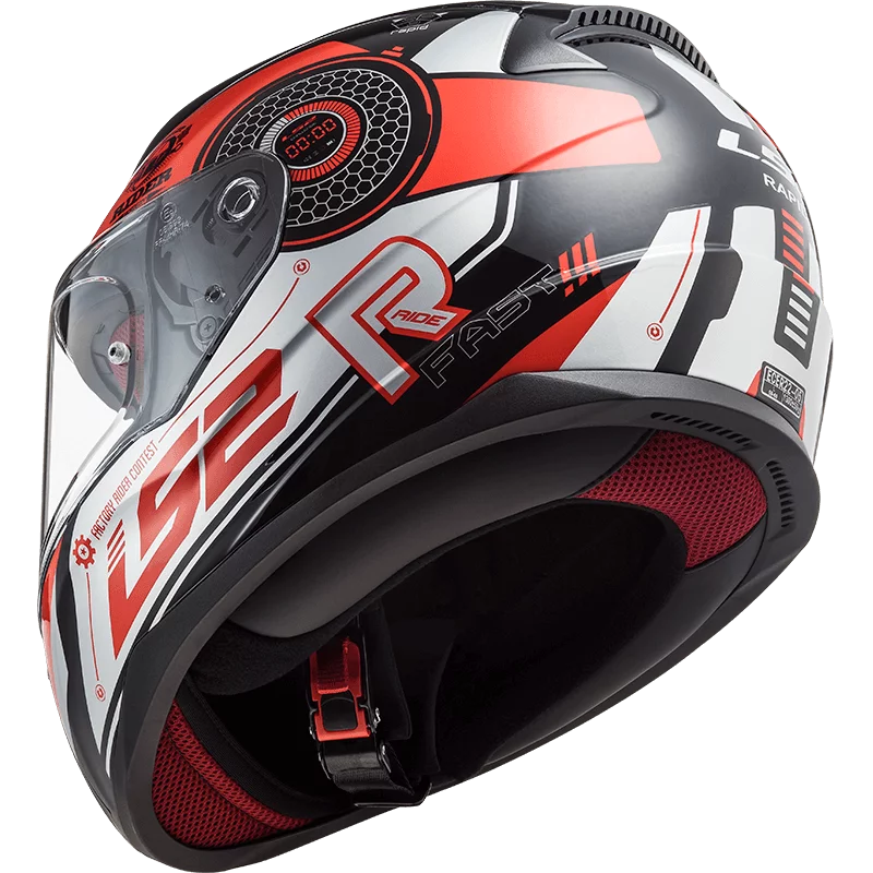 LS2 FF353 RAPID STRATUS GLOSS BLACK RED SILVER