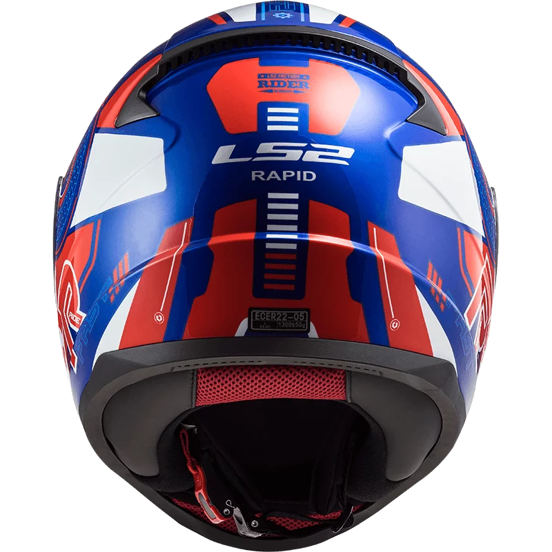 LS2 FF353 RAPID STRATUS GLOSS BLUE RED WHITE