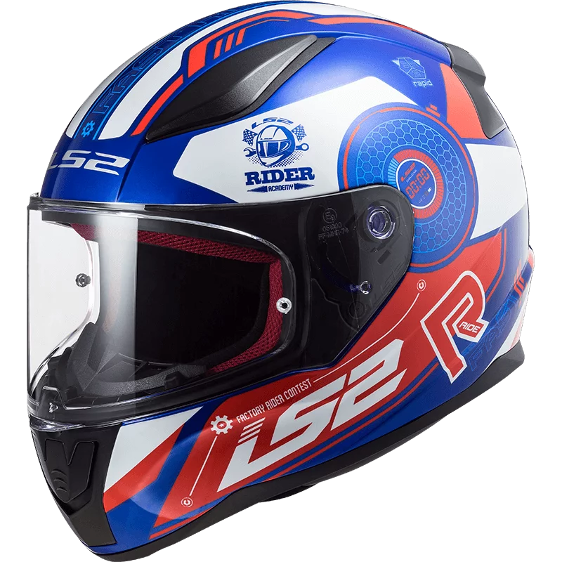 LS2 FF353 RAPID STRATUS GLOSS BLUE RED WHITE