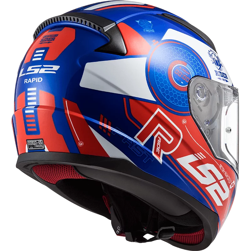 LS2 FF353 RAPID STRATUS GLOSS BLUE RED WHITE