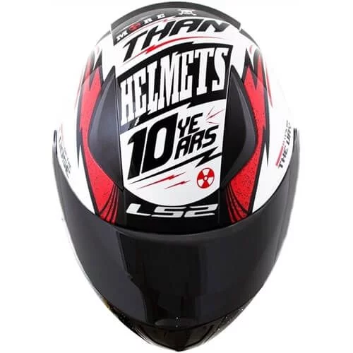 LS2 FF353 RAPID THUNDER GLOSS WHITE BLACK RED