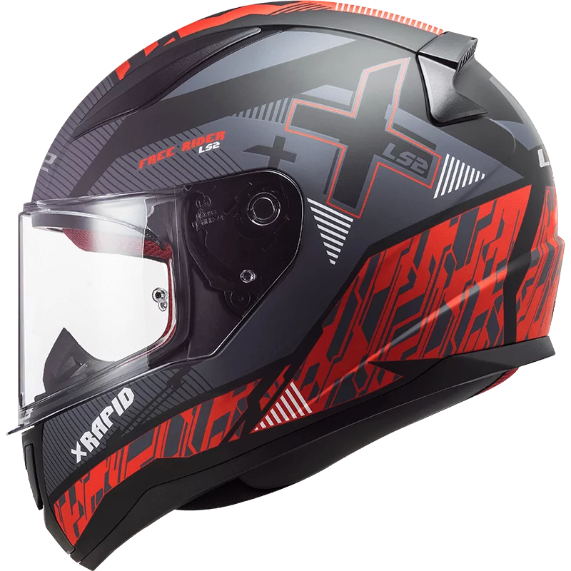 LS2 FF353 RAPID XTREET MATT BLACK RED