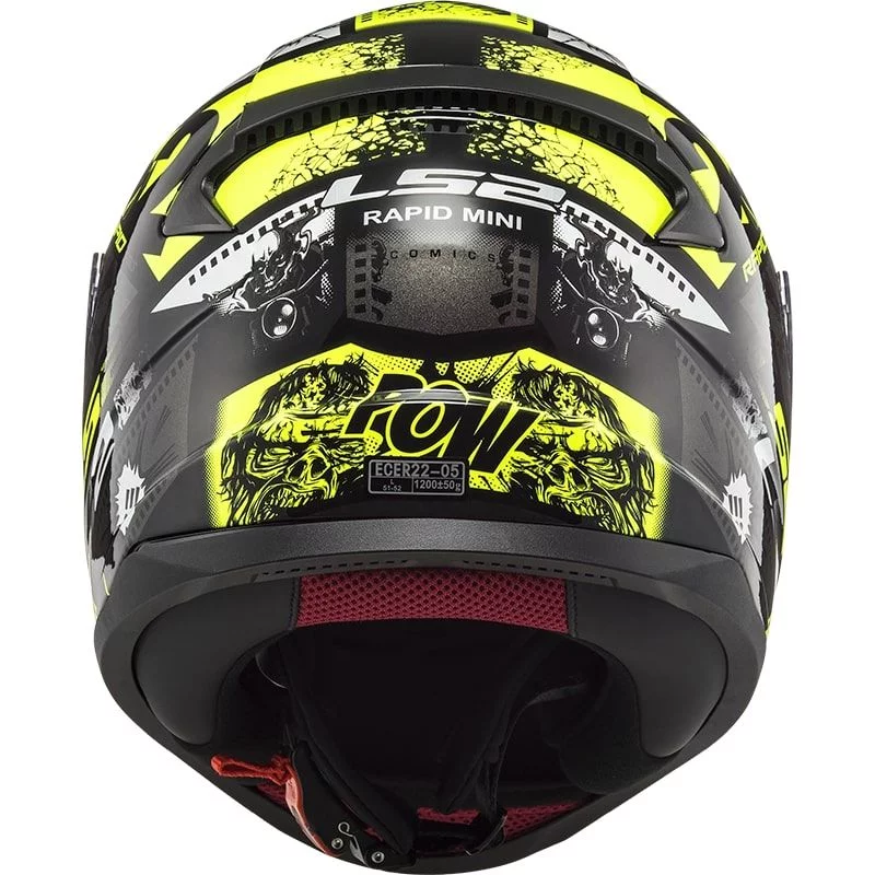 LS2 FF353J RAPID MINI VIGNETTE BLACK HI-VIS YELLOW