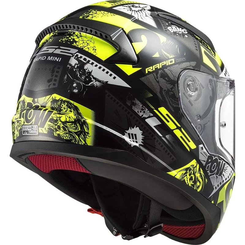 LS2 FF353J RAPID MINI VIGNETTE BLACK HI-VIS YELLOW