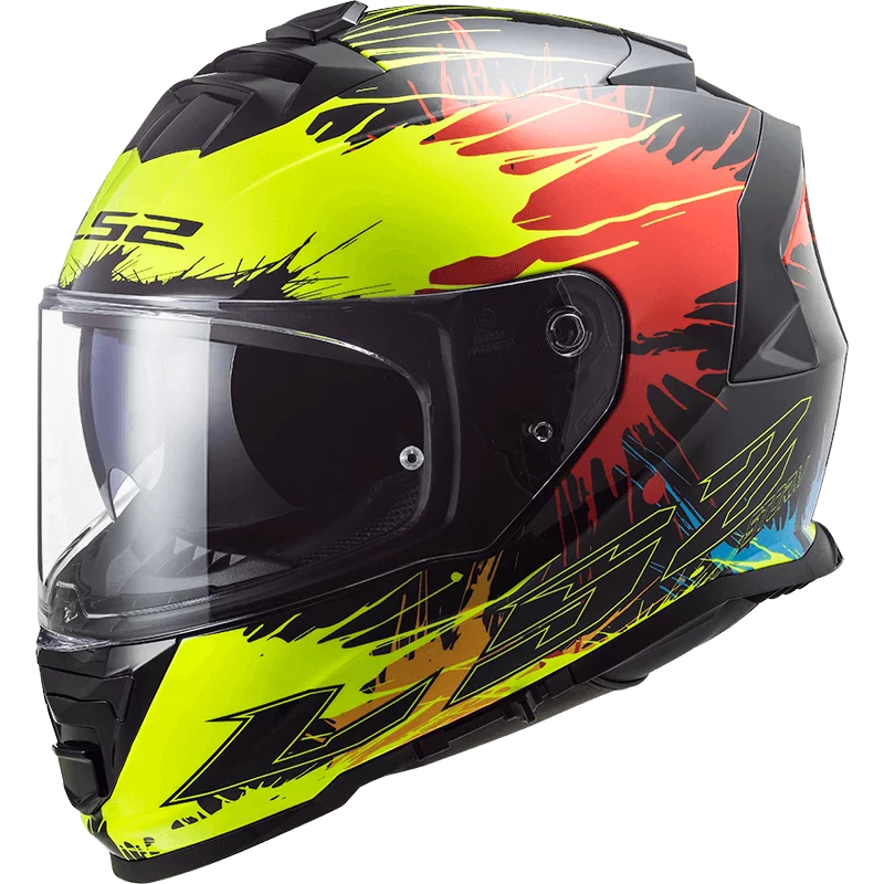 LS2 FF800 STORM DROP BLACK YELLOW RED