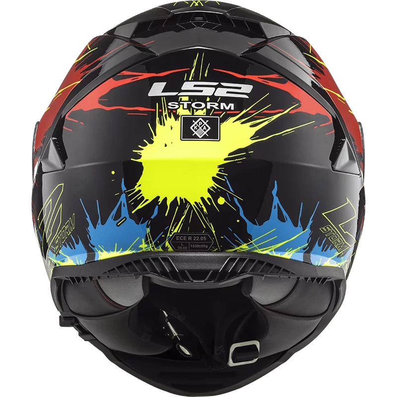 LS2 FF800 STORM DROP BLACK YELLOW RED