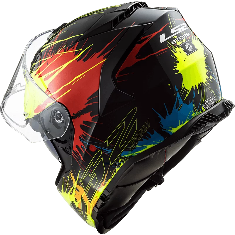 LS2 FF800 STORM DROP BLACK YELLOW RED