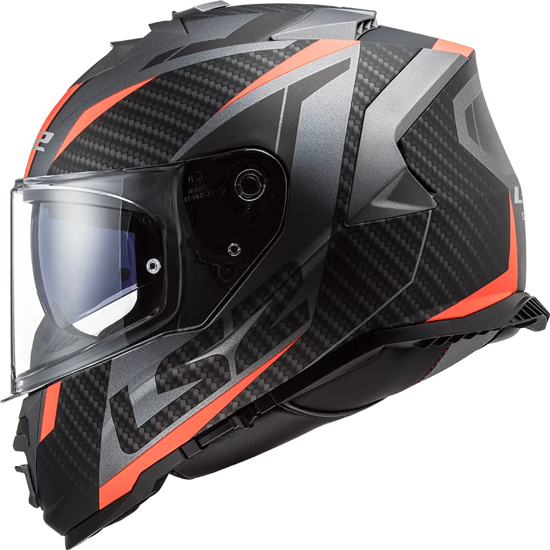 LS2 FF800 STORM RACER MATT TITANIUM FLUO ORANGE