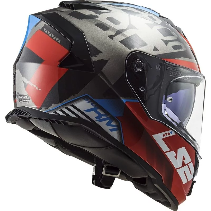 LS2 FF800 STORM SPRINTER BLACK RED TITANIUM