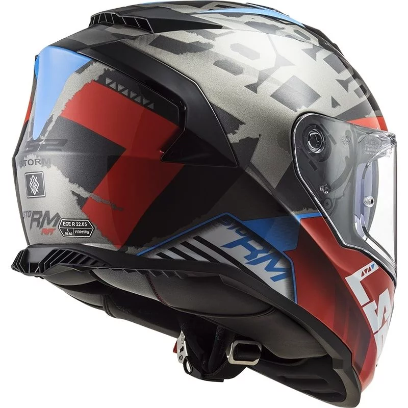 LS2 FF800 STORM SPRINTER BLACK RED TITANIUM