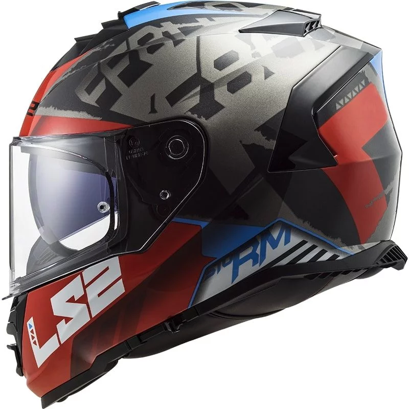 LS2 FF800 STORM SPRINTER BLACK RED TITANIUM
