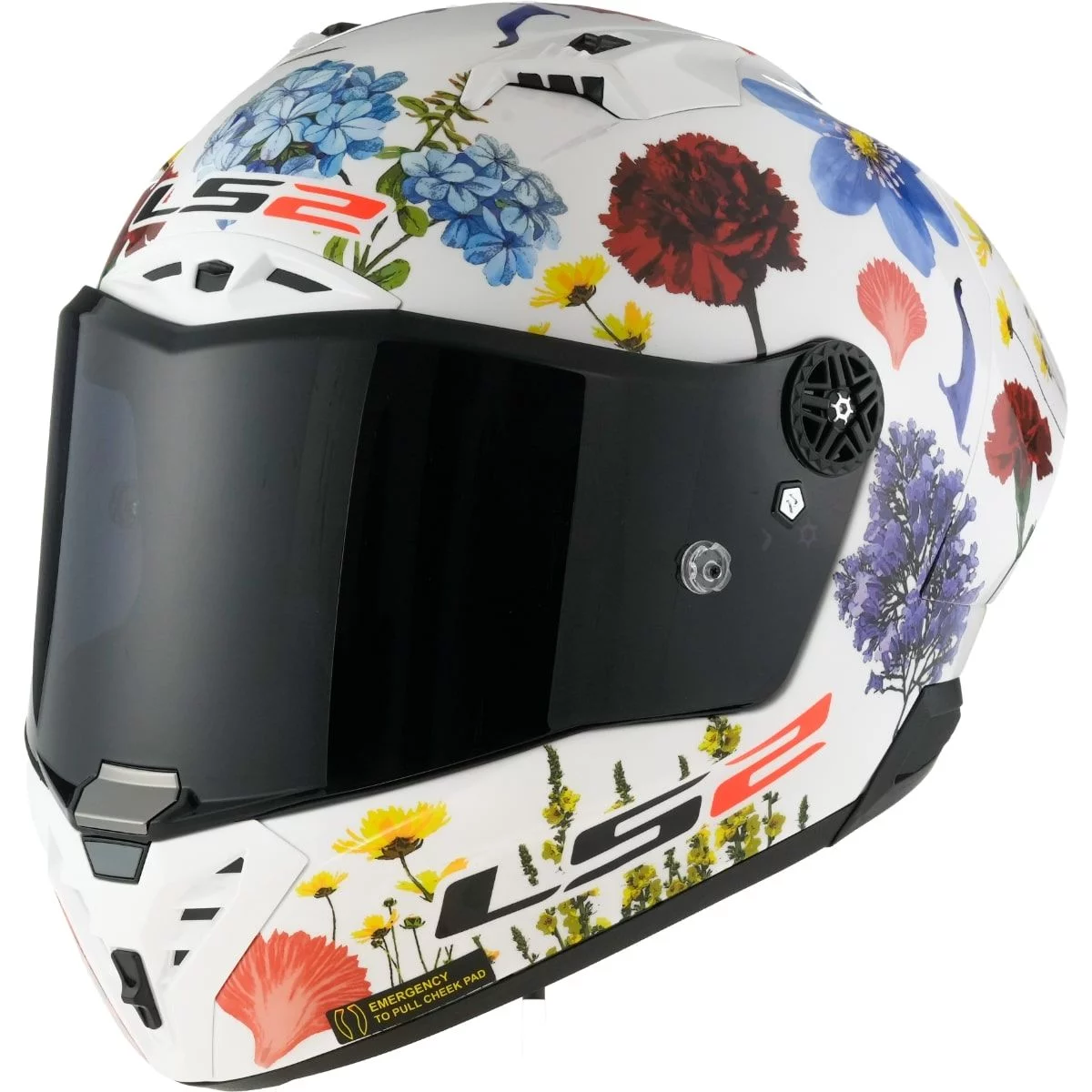 LS2 FF805 THUNDER C GP AERO FLOWERS WHITE