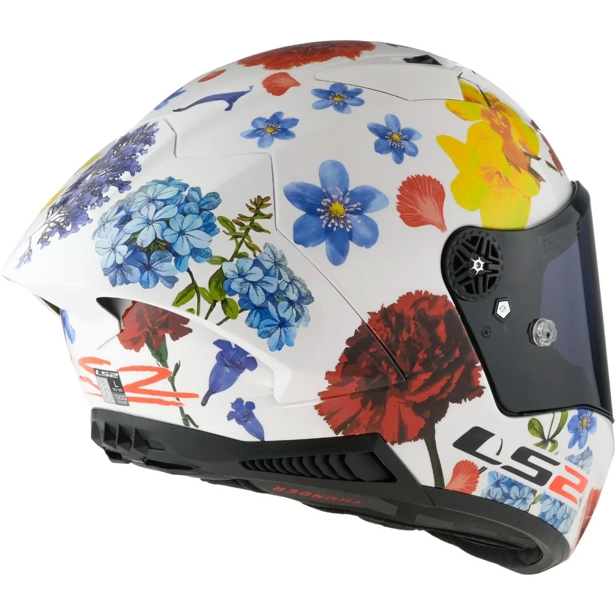 LS2 FF805 THUNDER C GP AERO FLOWERS WHITE