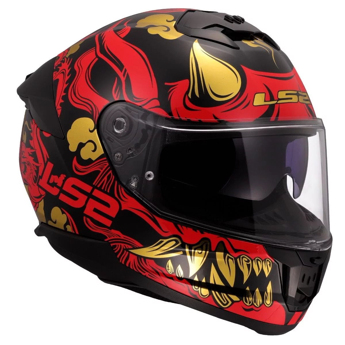 LS2 FF808 STREAM 2 DRAKO MATT BLACK RED