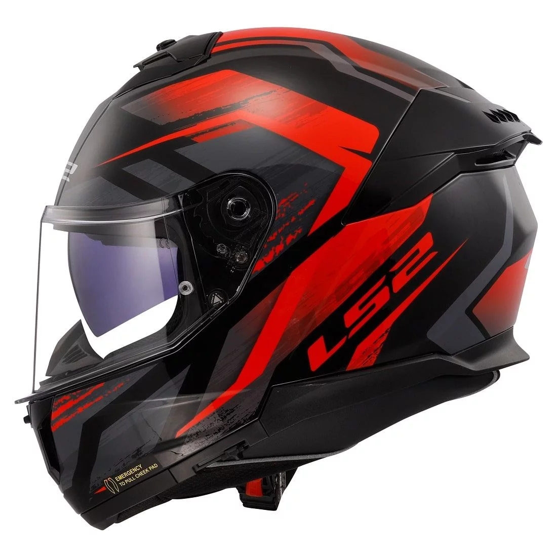 LS2 FF808 STREAM 2 FURY BLACK RED