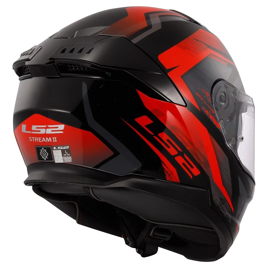 LS2 FF808 STREAM 2 FURY BLACK RED