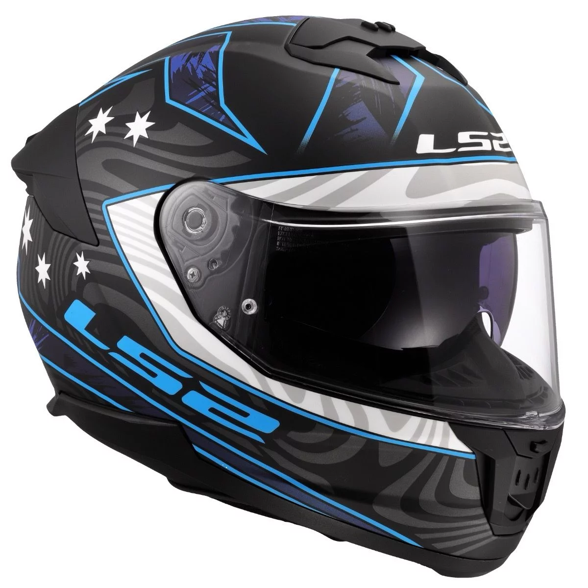 LS2 FF808 STREAM 2 GALDAM MATT BLACK BLUE