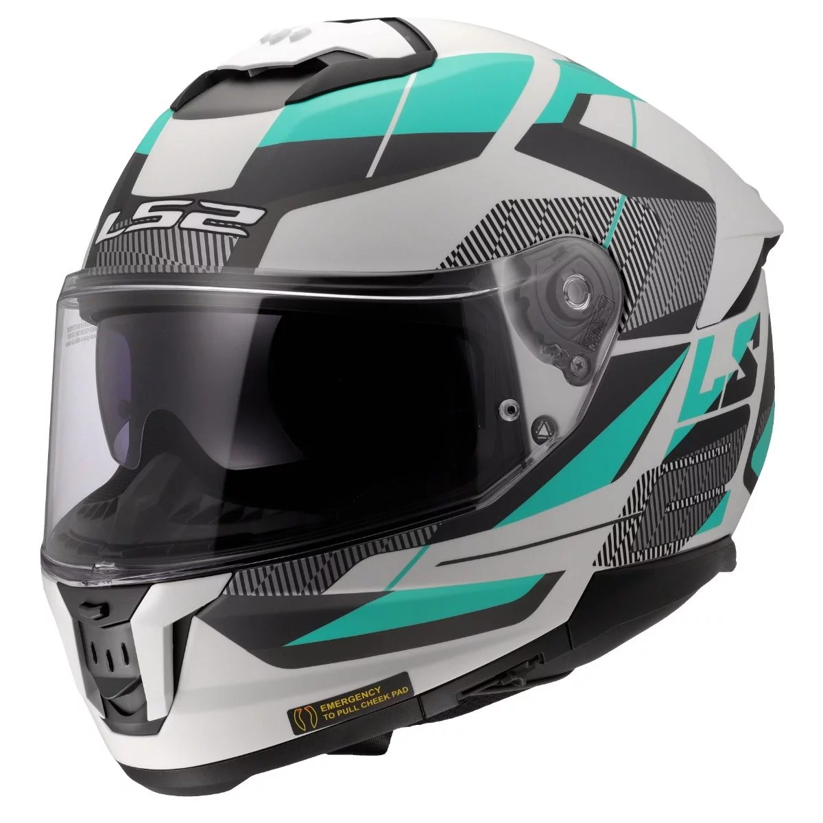 LS2 FF808 STREAM 2 ROAD CYAN LIGHT GREY