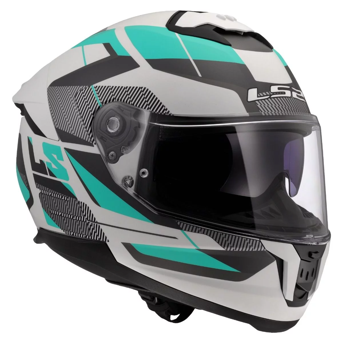 LS2 FF808 STREAM 2 ROAD CYAN LIGHT GREY