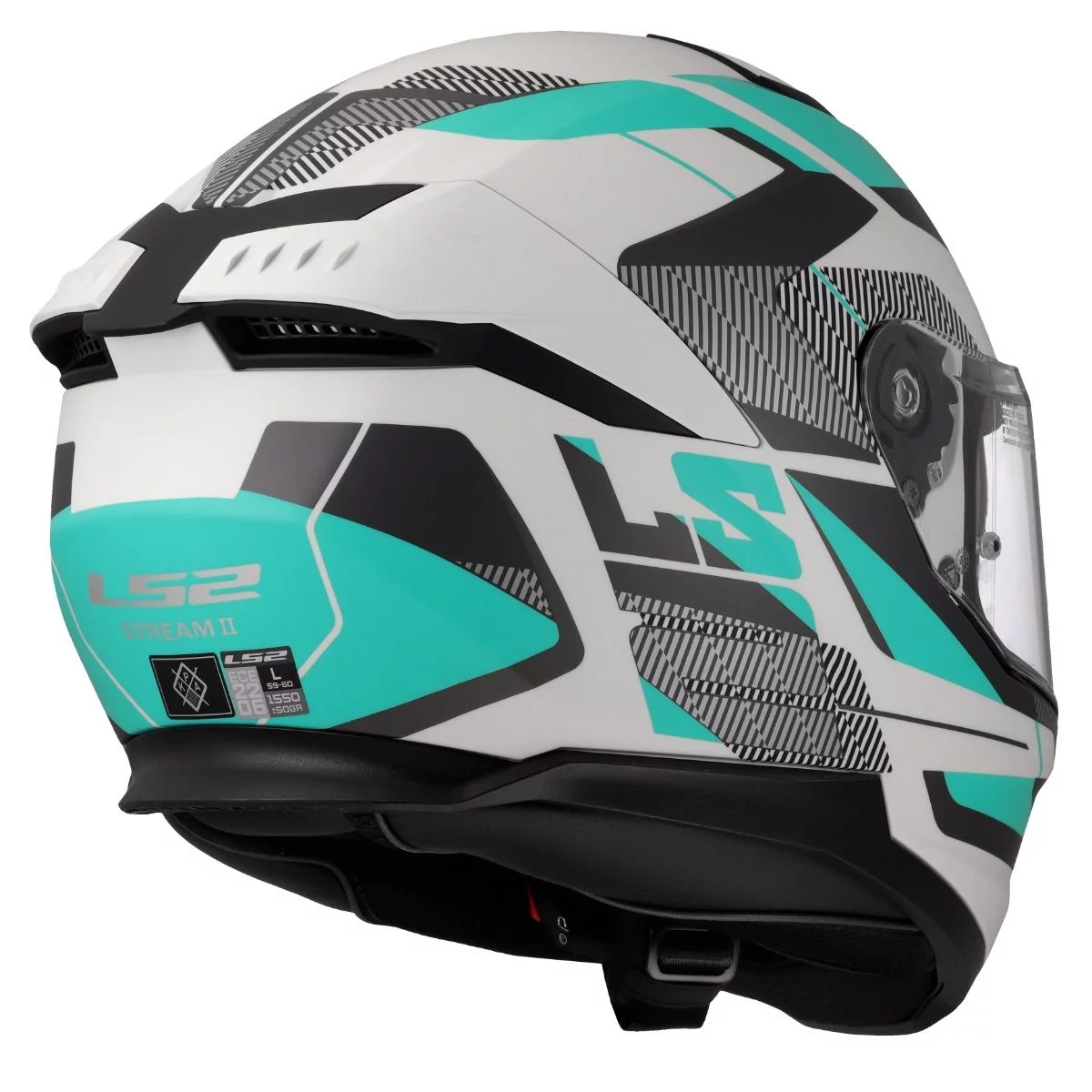 LS2 FF808 STREAM 2 ROAD CYAN LIGHT GREY
