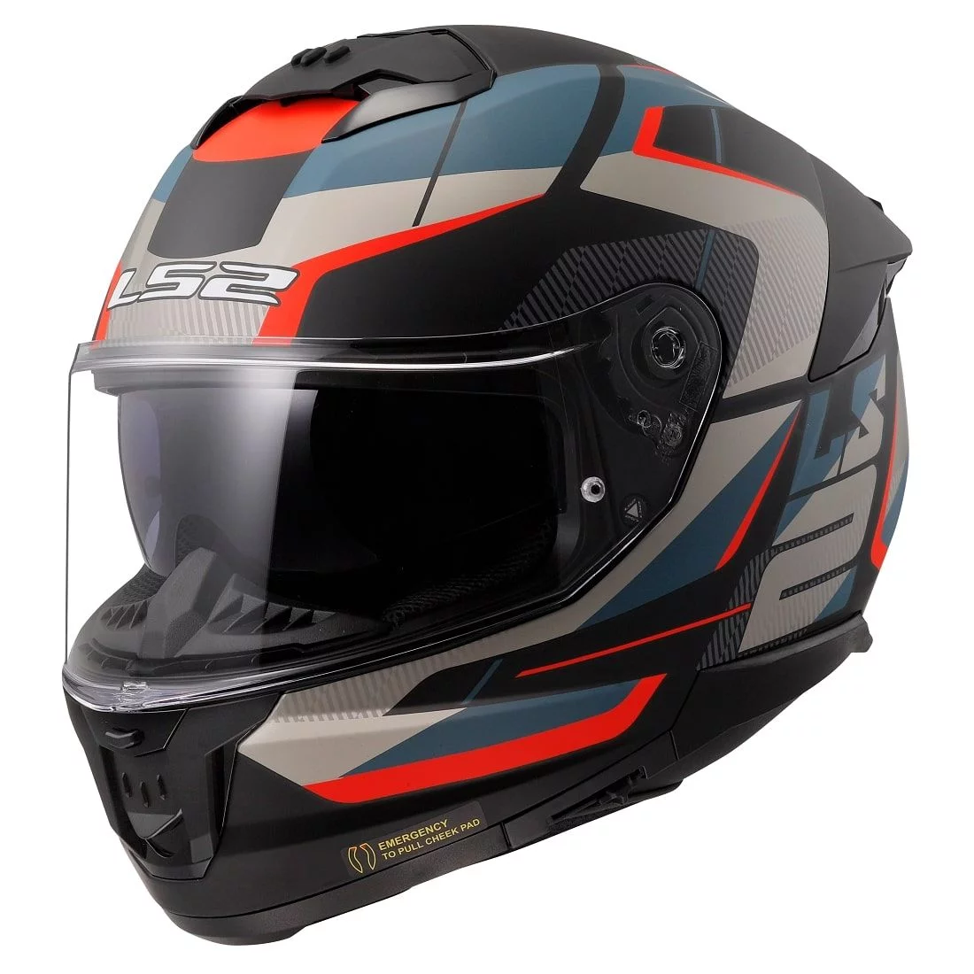 LS2 FF808 STREAM 2 ROAD MATT BLACK BLUE