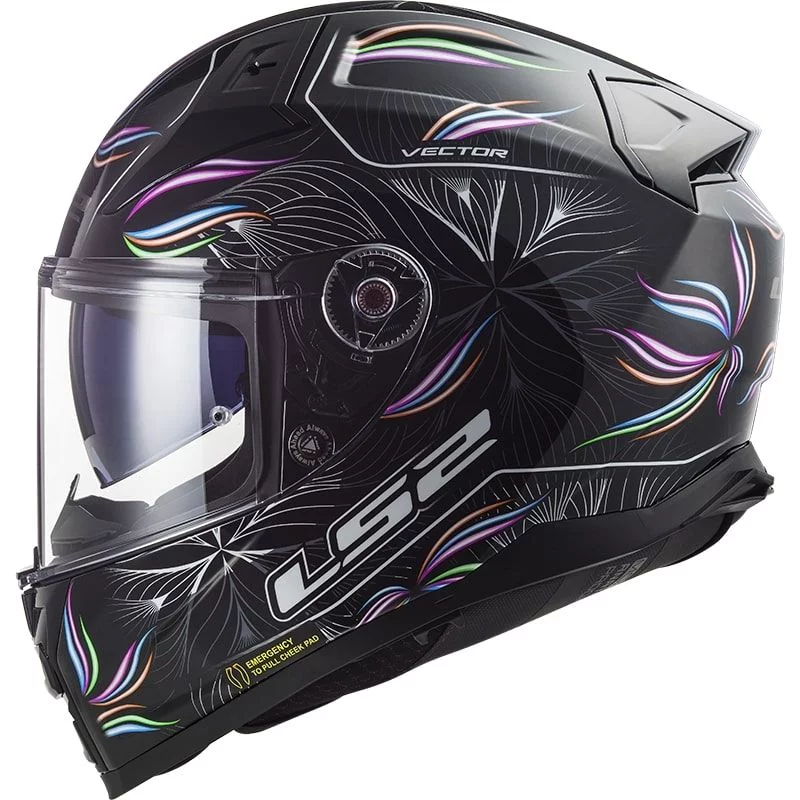 LS2 FF811 VECTOR 2 TROPICAL BLACK WHITE