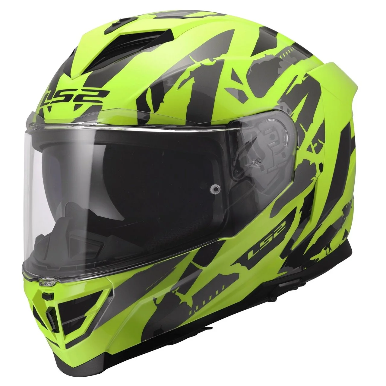 LS2 FF818 STORM 3 KAOS HI-VIS YELLOW