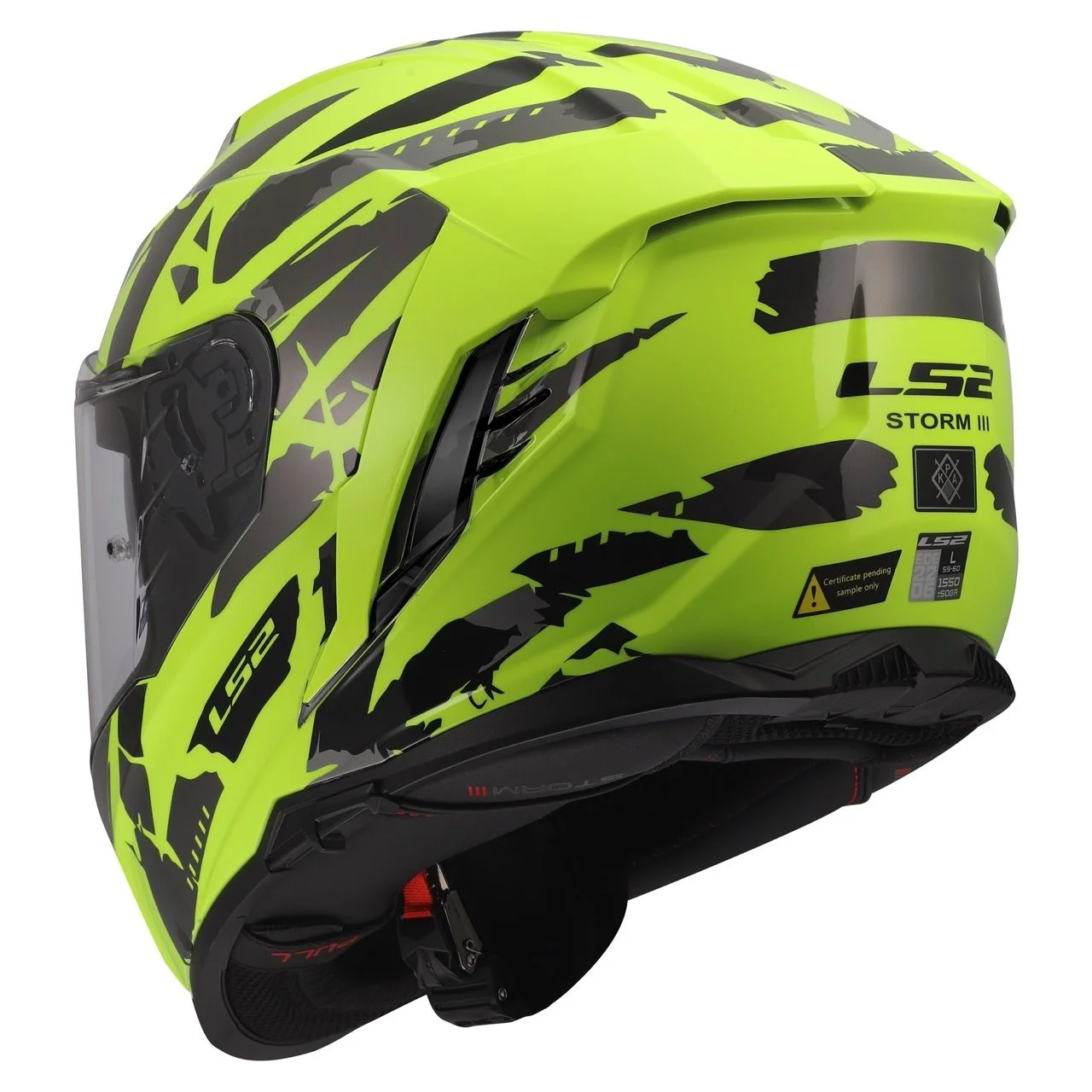 LS2 FF818 STORM 3 KAOS HI-VIS YELLOW