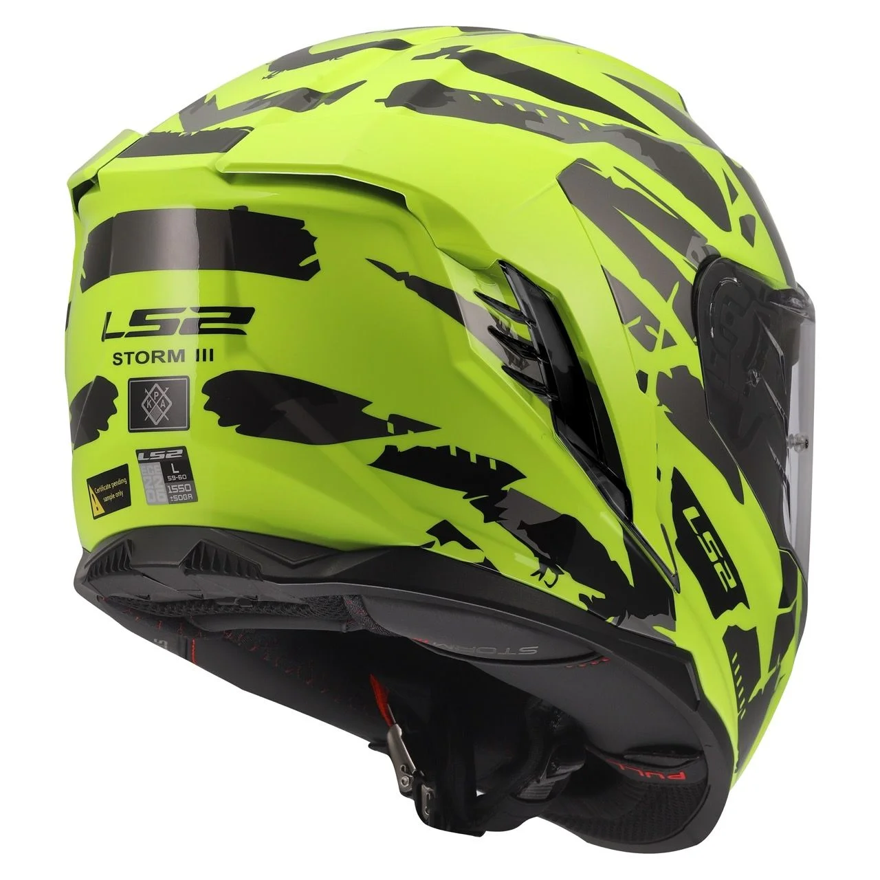 LS2 FF818 STORM 3 KAOS HI-VIS YELLOW